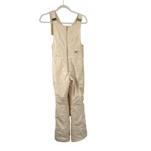 Skyr Vintage Cream Snow Bib Overalls Ski Outdoor Retro Womens Size Medium